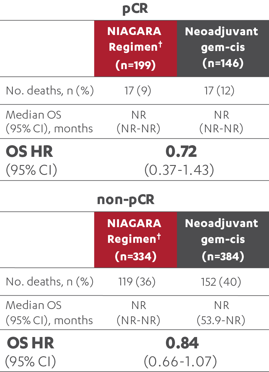 OS in Patients With and Without a pCR