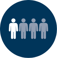 1 out of 4 patients icon