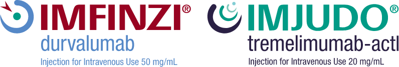 IMFINZI® (durvalumab) IMJUDO® (tremelimumab-actl) Logo