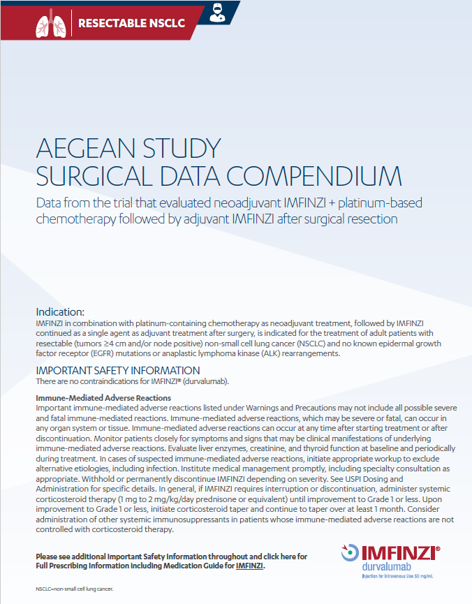 RESECTABLE NSCLC SURGICAL DATA COMPENDIUM